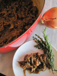 carmelized onions in pot