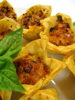 Phyllo tarts small